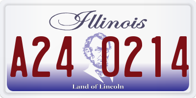 IL license plate A240214