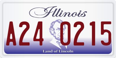 IL license plate A240215