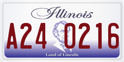 IL license plate A240216