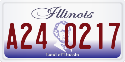 IL license plate A240217