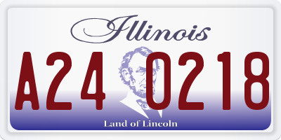 IL license plate A240218