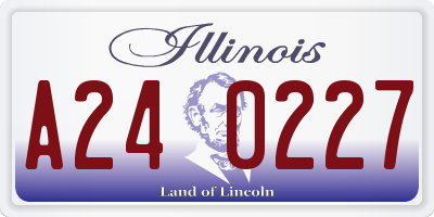 IL license plate A240227