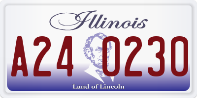 IL license plate A240230