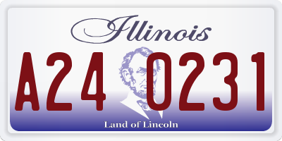 IL license plate A240231