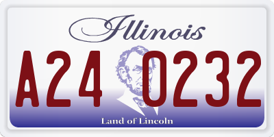 IL license plate A240232