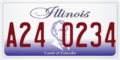 IL license plate A240234