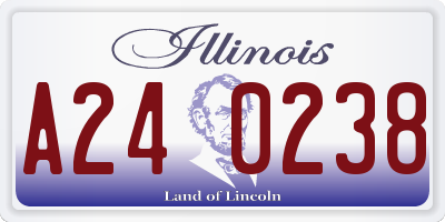 IL license plate A240238