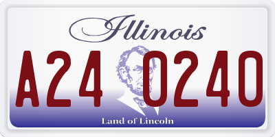 IL license plate A240240