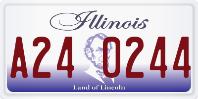 IL license plate A240244