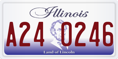 IL license plate A240246