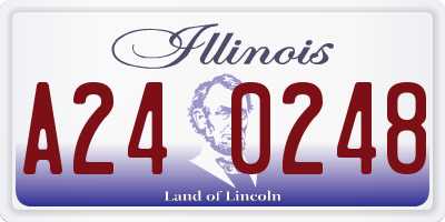 IL license plate A240248