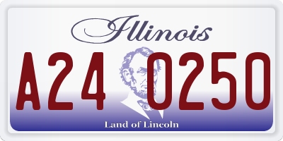 IL license plate A240250