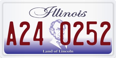IL license plate A240252