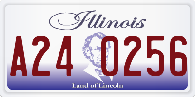 IL license plate A240256