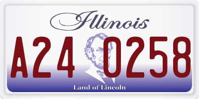 IL license plate A240258