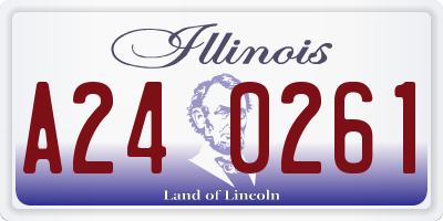 IL license plate A240261