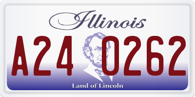 IL license plate A240262