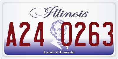 IL license plate A240263