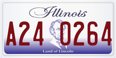 IL license plate A240264
