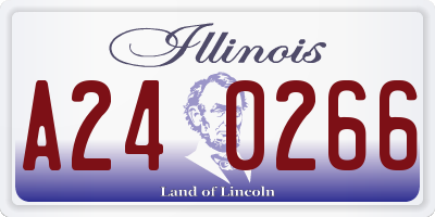 IL license plate A240266