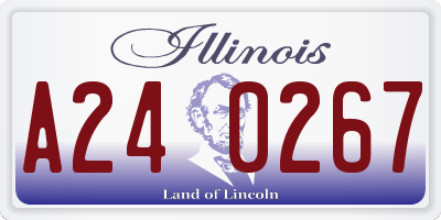 IL license plate A240267