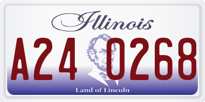 IL license plate A240268