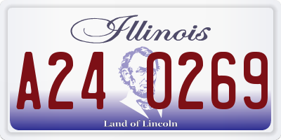 IL license plate A240269