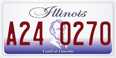 IL license plate A240270