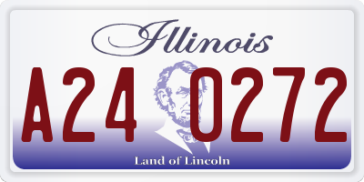 IL license plate A240272
