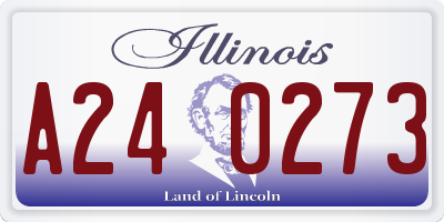 IL license plate A240273