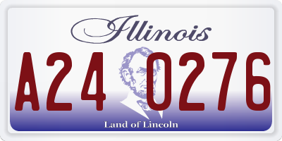 IL license plate A240276
