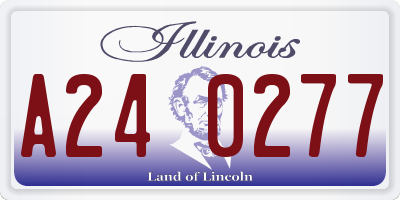 IL license plate A240277