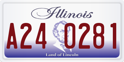 IL license plate A240281