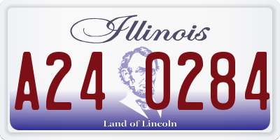 IL license plate A240284