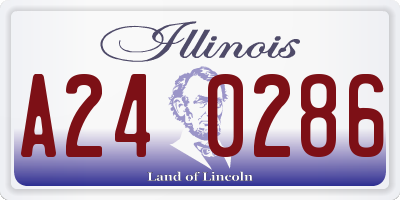 IL license plate A240286