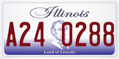 IL license plate A240288