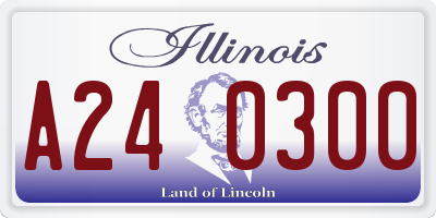 IL license plate A240300