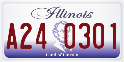 IL license plate A240301