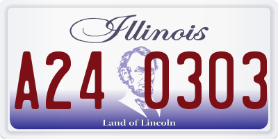 IL license plate A240303
