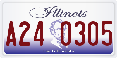 IL license plate A240305