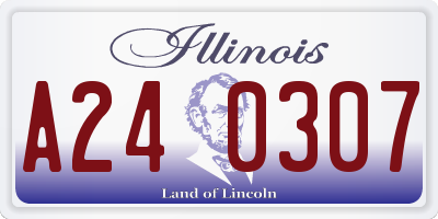 IL license plate A240307