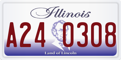 IL license plate A240308
