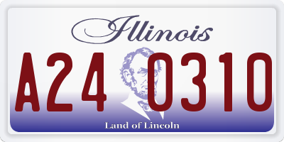 IL license plate A240310