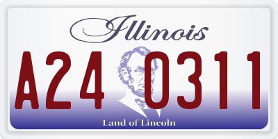 IL license plate A240311