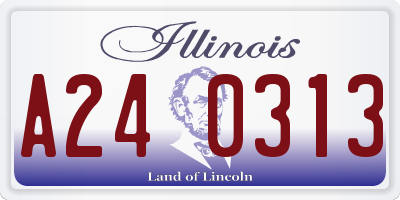 IL license plate A240313