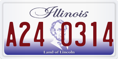 IL license plate A240314