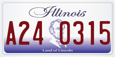 IL license plate A240315