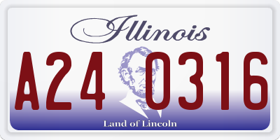 IL license plate A240316