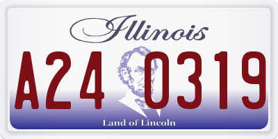 IL license plate A240319