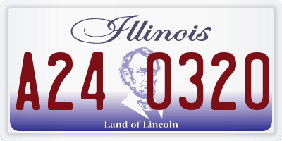 IL license plate A240320